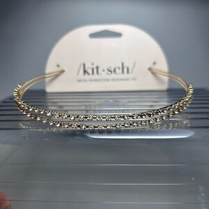 Kitsch Gold Double Rhinestone Headband